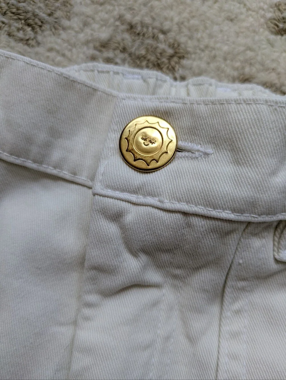 Big Bud Press Work Pants In White Cream Size XXS Elastic Waist